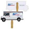 Digital Moving Truck Fast Fan w/ Wooden Handle & 2 Sides Imprinted (1 Day)